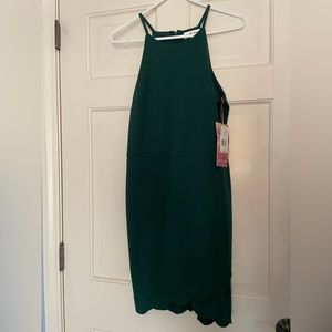 Dark Green Mini Dress